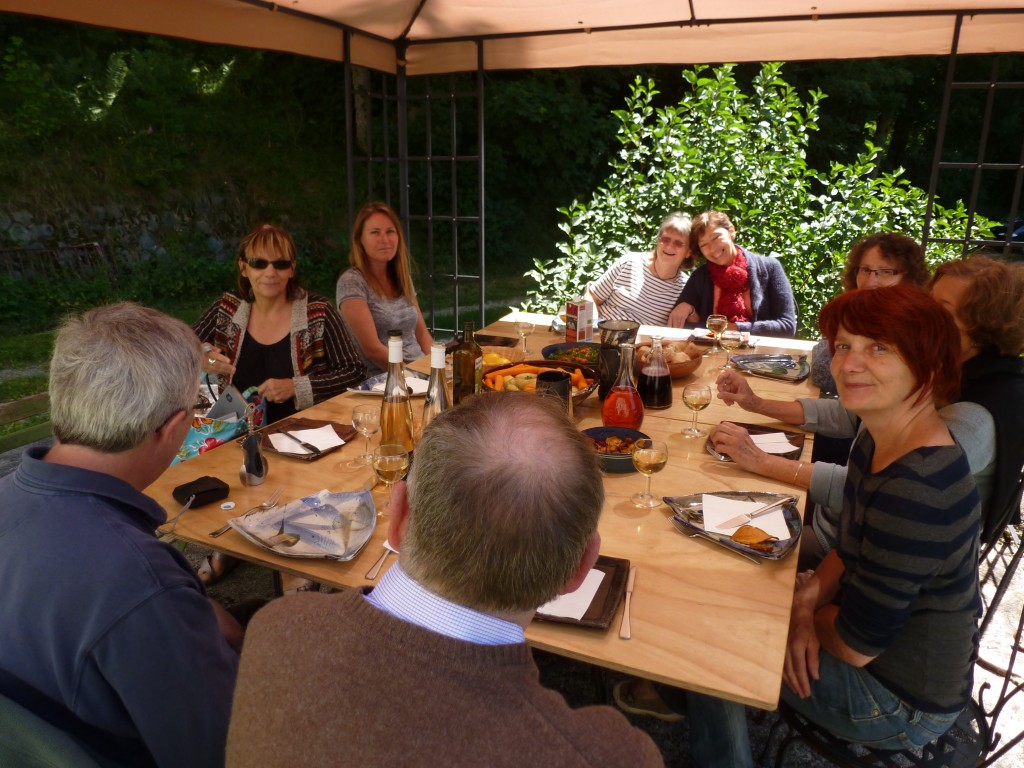 Repas sur la terrasse